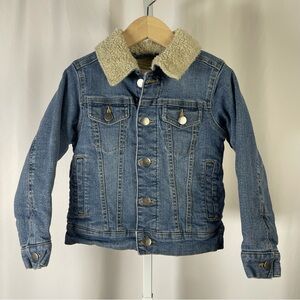 Wonder Nation Denim Jacket with Sherpa Collar
